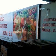 Frutas Sánchez Mora aviso publicitario